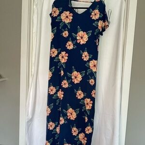 LuLaRoe Orange Pink Flutter Sleeve Sundress​​​